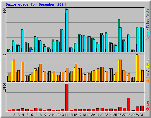 Daily usage for December 2024