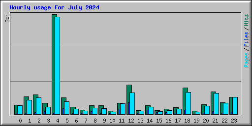 Hourly usage for July 2024