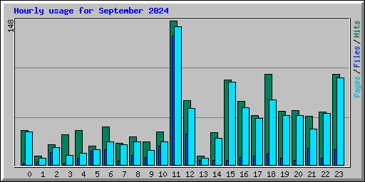 Hourly usage for September 2024