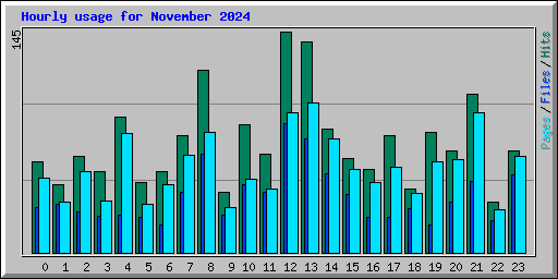 Hourly usage for November 2024