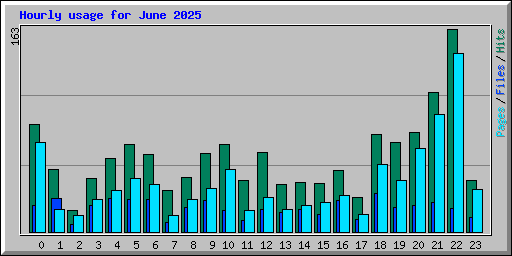 Hourly usage for June 2025