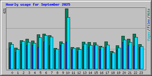 Hourly usage for September 2025