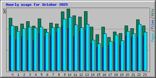 Hourly usage for October 2025