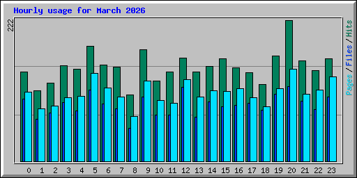 Hourly usage for March 2026