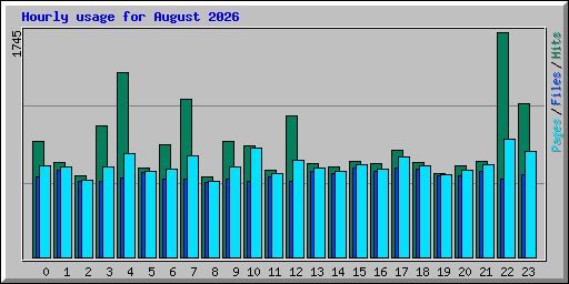 Hourly usage for August 2026